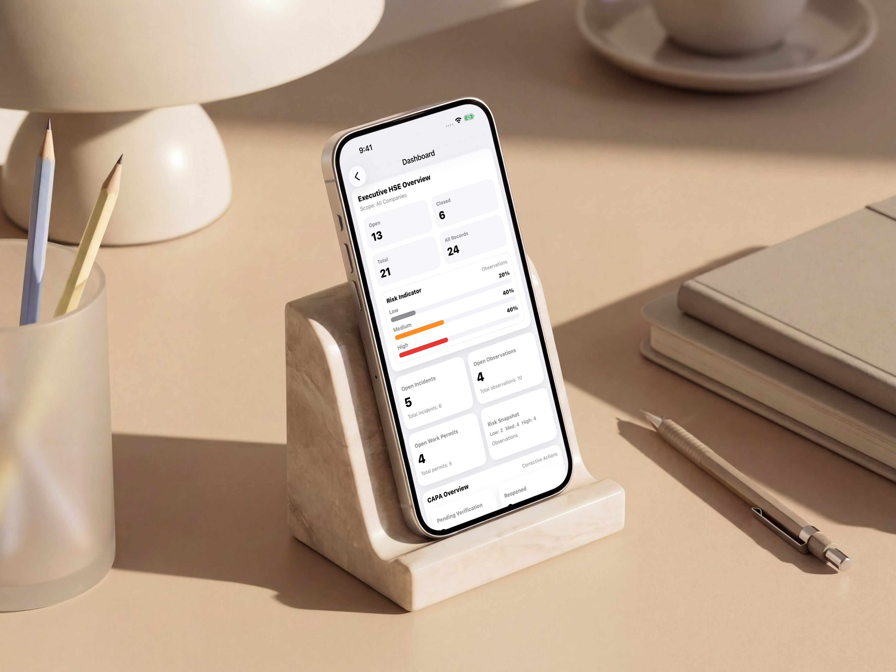 Sentivo role management screen